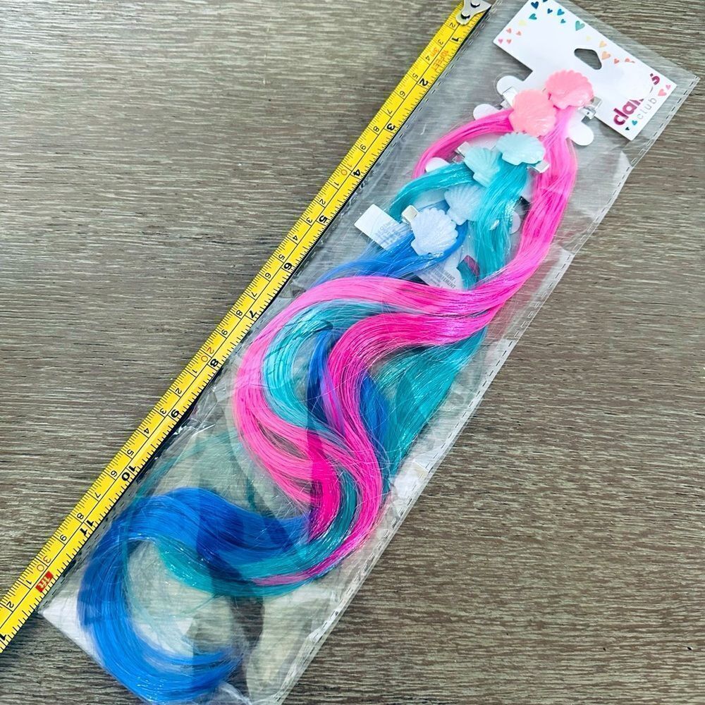 Claire’s Mermaid Seashell Faux Hair Extension Clips